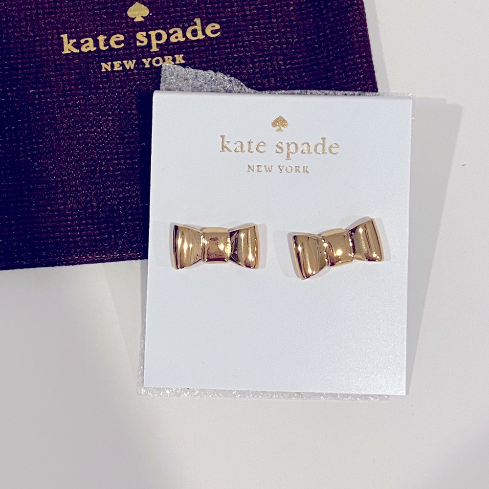 Kate Spade “Take a Bow” Gold Earrings